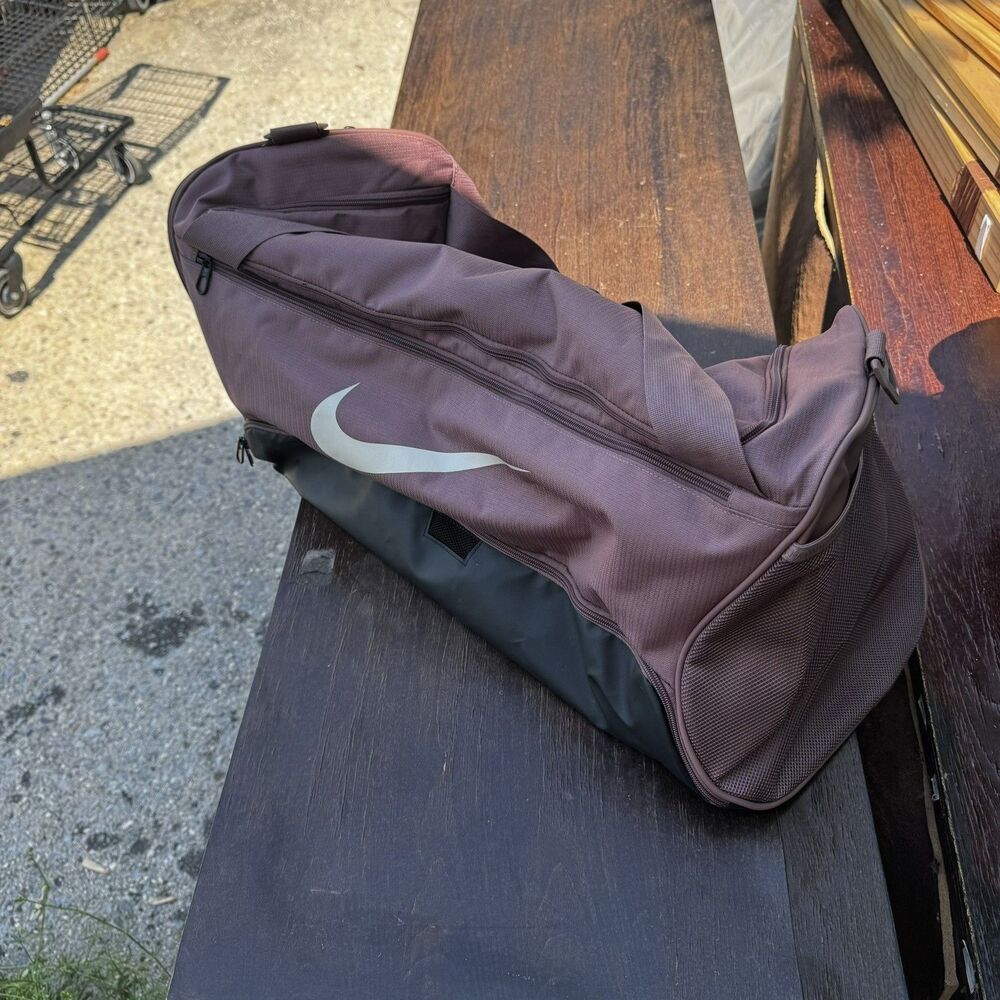 Nike Brasilia Training Duffel Bag Purple Gym Sports Travel Bag